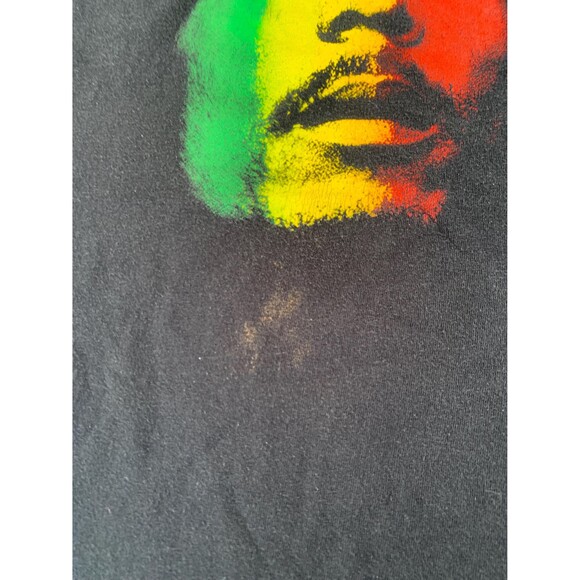 Vintage Y2K Black Bob Marley Redemption Song promo Album graphic tee L - Picture 9 of 9